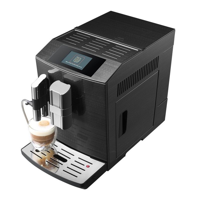 Acopino Kaffeevollautomat Modena ONE Touch Kaffeevollautomat in Edelstahl schwarz Cappuccino und Latte macchiato auf Knopfdruck