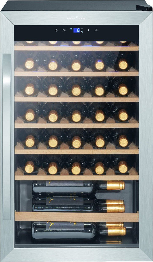 ProfiCook Getränkekühlschrank PC-WK 1235 84 cm hoch 48.2 cm breit 36 Flaschen à 075 Liter Sensor Touch-Steuerung Kompressorkühlung