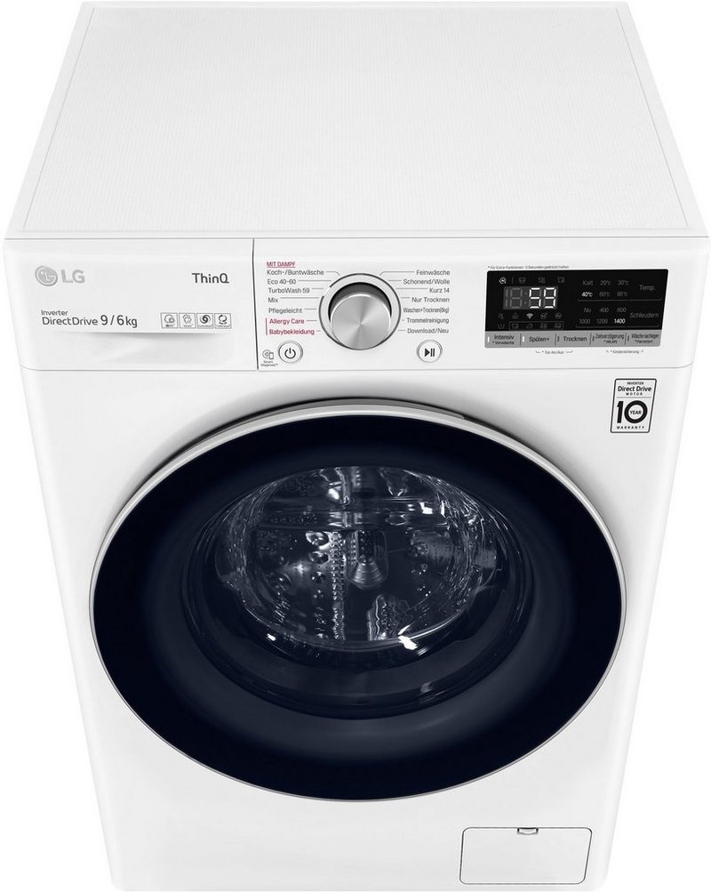 LG Waschtrockner V5WD96H1 9 kg 6 kg 1400 U/min