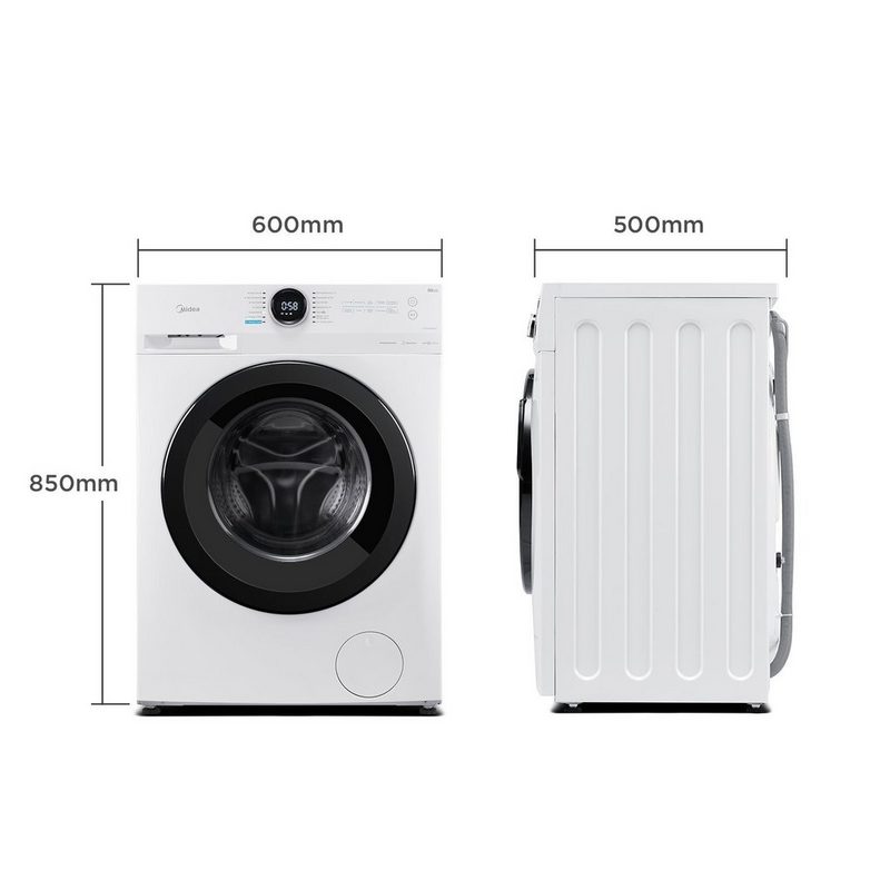 Midea Waschmaschine MF200W70B-E 7 kg 1400 U/min Steam Care Nachlegefunktion Allergy Care Schnellwäsche