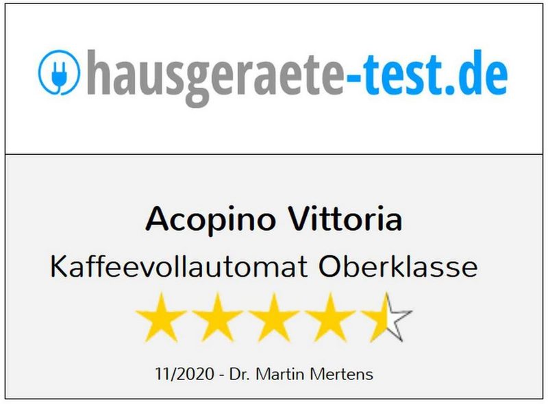 Acopino Kaffeevollautomat Vittoria Limited Edition Cappuccino und Espresso auf Knopfdruck One Touch Farbdisplay