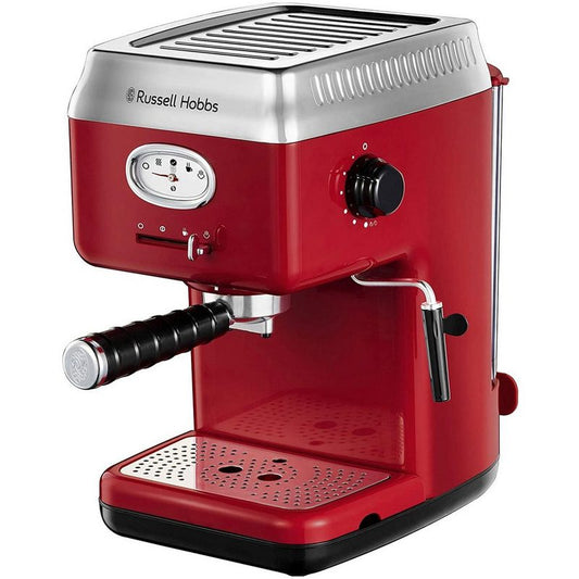 RUSSELL HOBBS Espressomaschine 28250-56 1.1l Kaffeekanne Für gemahlenen Kaffee oder ESE-Pads Inklusive Siebträger mit 2 Einsätzen Portionierlöffel