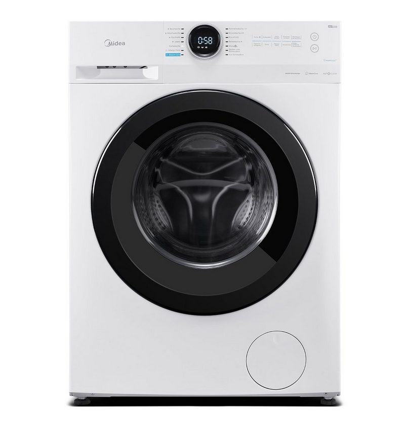 Midea Waschmaschine MF200W70B-E 7 kg 1400 U/min Steam Care Nachlegefunktion Allergy Care Schnellwäsche