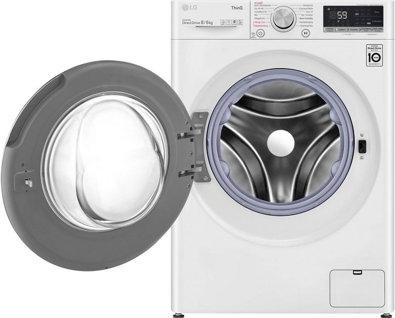 LG Waschtrockner V4WD86S1B 8 kg 6 kg 1400 U/min