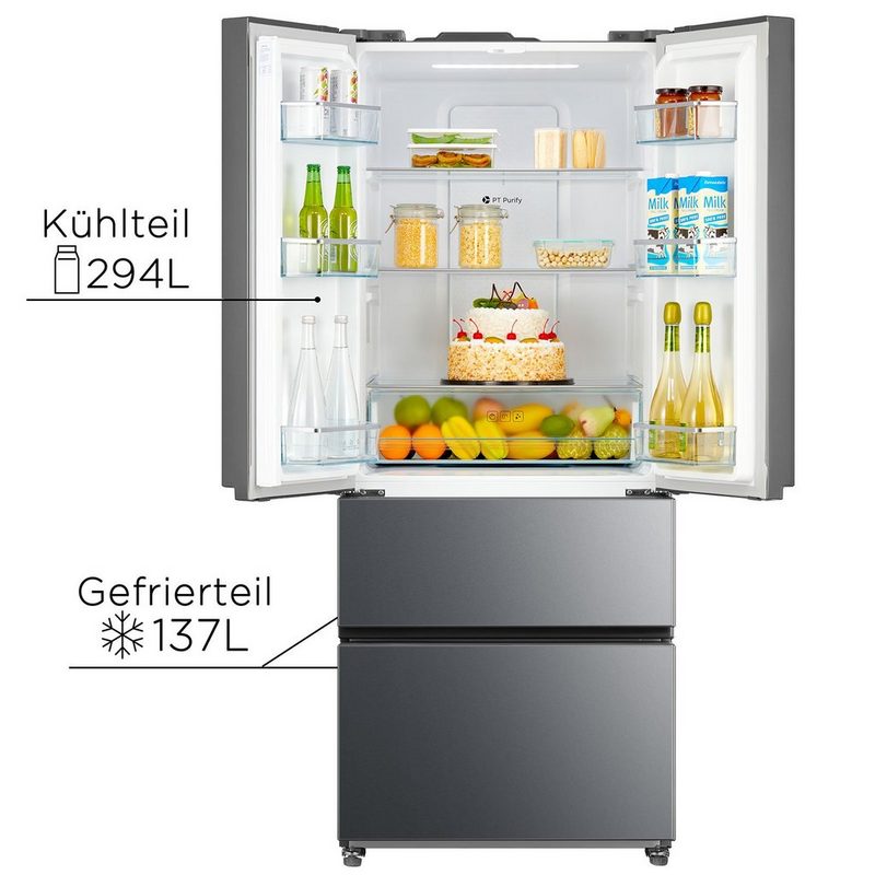 Midea Side-by-Side MERF396FGE02 180.8 cm hoch 71.3 cm breit NoFrost PT Fresh Smart Sensor Digital Control