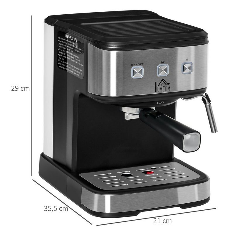 HOMCOM Espressomaschine Kaffeemaschine für 3 Kaffearten