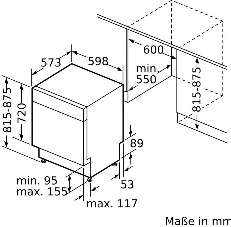 NEFF vollintegrierbarer Geschirrspüler S855EKX13E 9 Maßgedecke