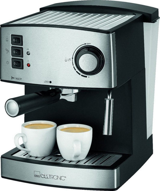 CLATRONIC Espressomaschine ES 3643 Edelstahlfront Tassenvorwärmfunktion 15 bar