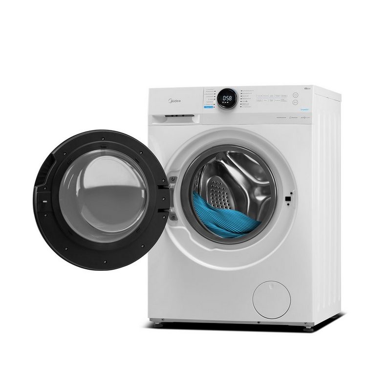 Midea Waschmaschine MF200W70B-E 7 kg 1400 U/min Steam Care Nachlegefunktion Allergy Care Schnellwäsche