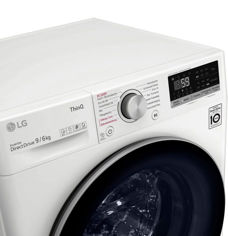 LG Waschtrockner V5WD96H1 9 kg 6 kg 1400 U/min