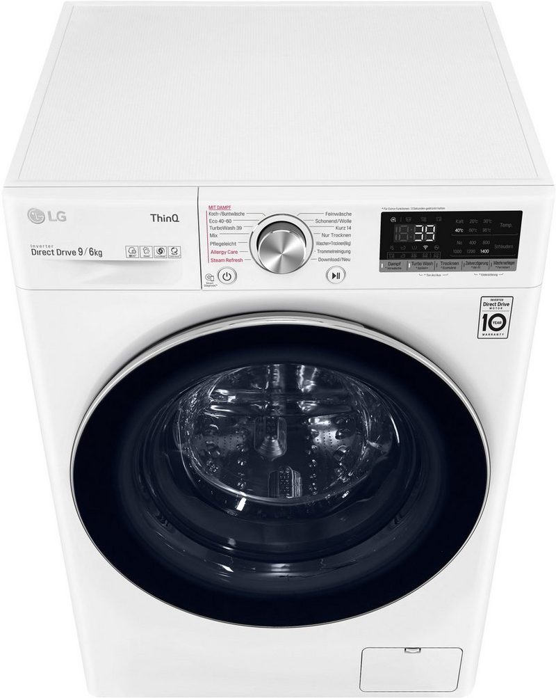 LG Waschtrockner V7WD96H1A 9 kg 6 kg 1400 U/min